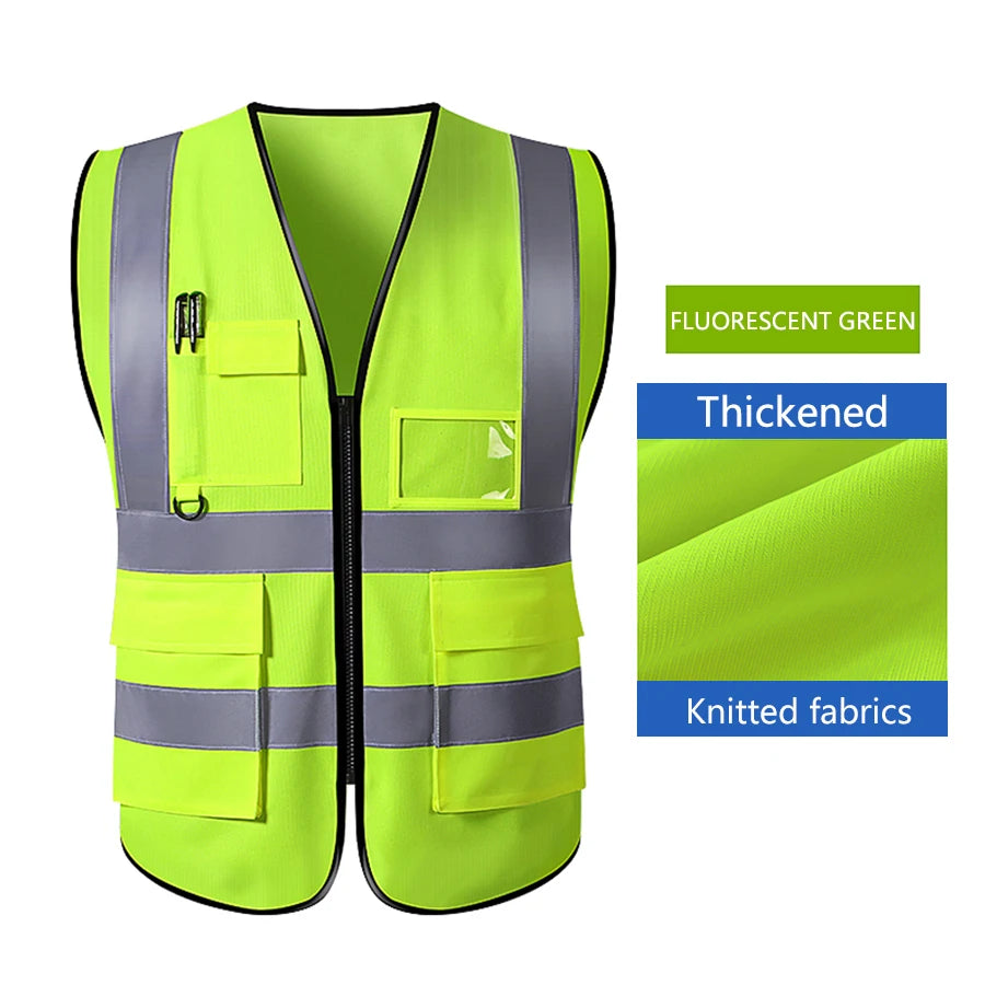 Chaleco de seguridad reflectante de alta visibilidad, chalecos reflectantes de seguridad ajustables, tráfico nocturno al aire libre para correr, ciclismo y Deportes