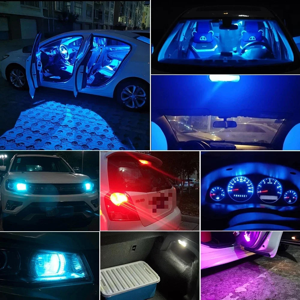 Crystal COB Led Car Light White Automobile License Plate Lamp 