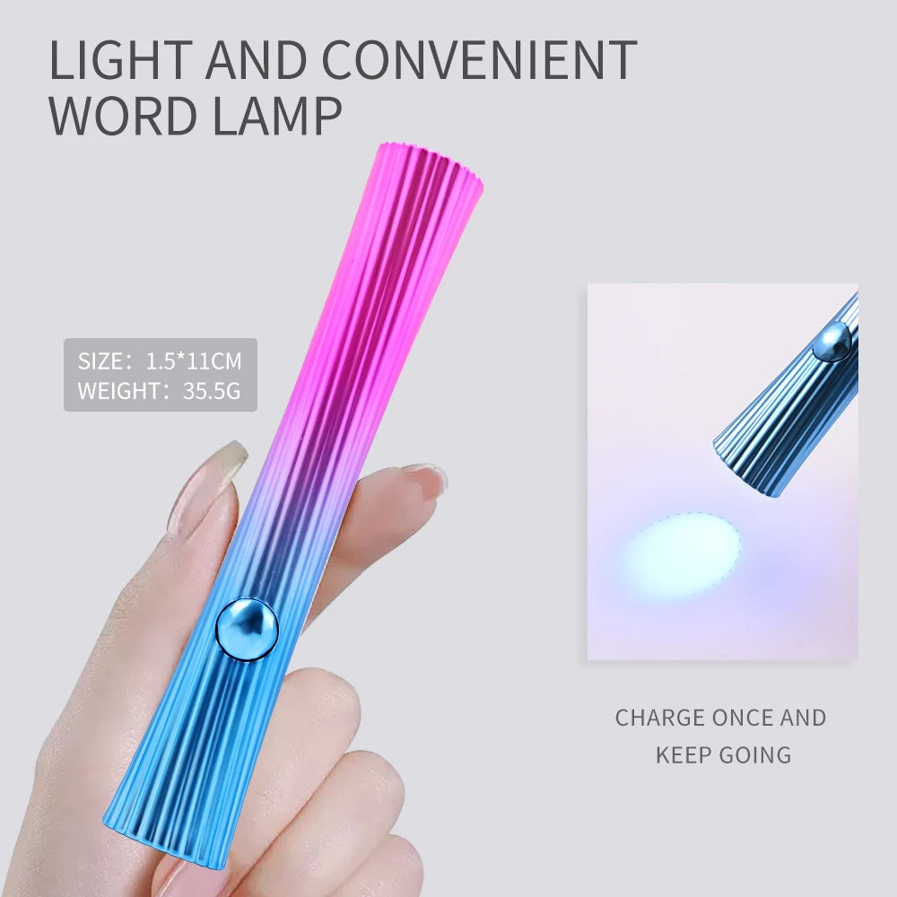 Lámpara UV para uñas, Máquina secadora portátil, recargable por USB, luz LED de secado rápido para manicura, herramientas de barniz de Gel