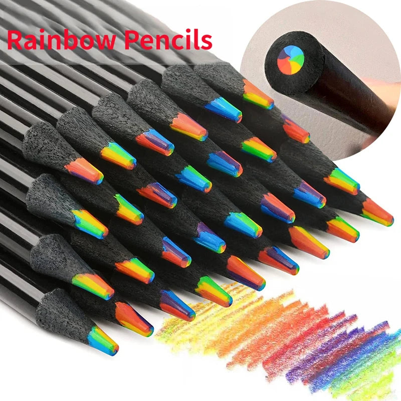 Kawaii Rainbow Pencil Colored Pencils 7 Colors Gradient c 