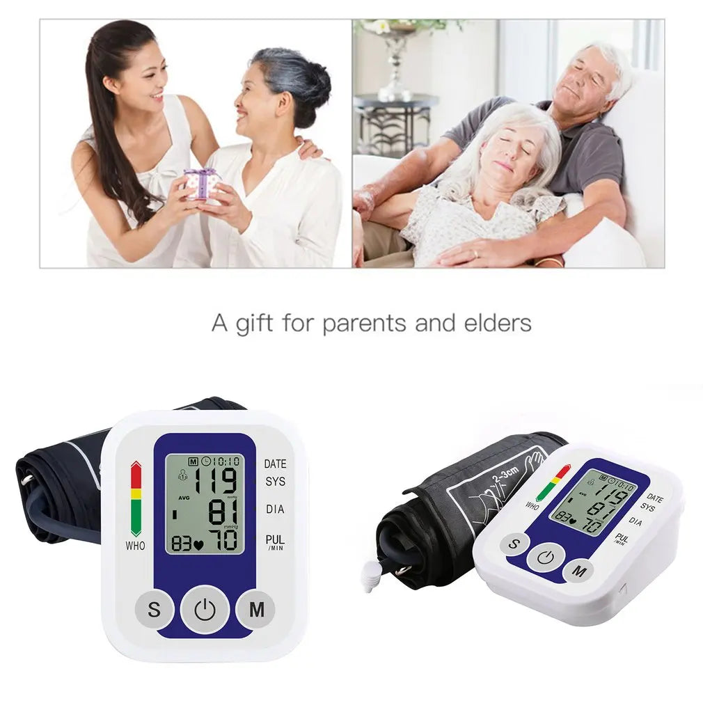 Monitor de presión arterial de brazo, equipo de BP, tonómetro portátil médic