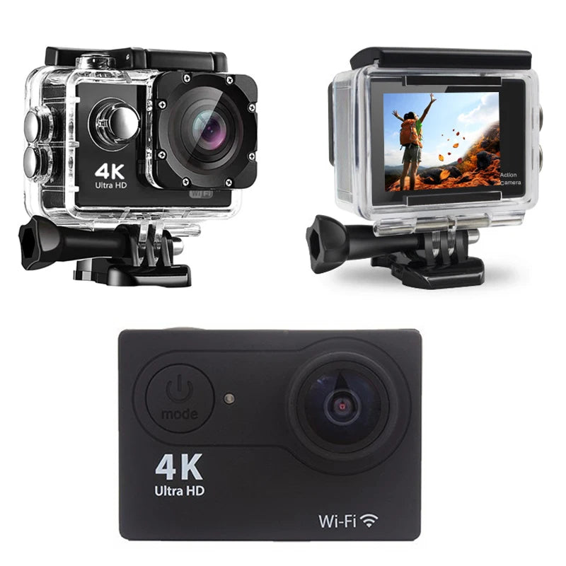 4K 1080P/30FPS WiFi 2.0" 170D Action Camera Underwater Camcorder 