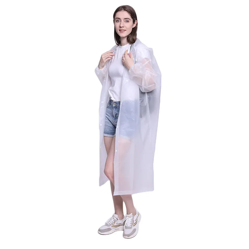 Adult 3 in 1 Waterproof Long Raincoat Rain Coat Jacket Co