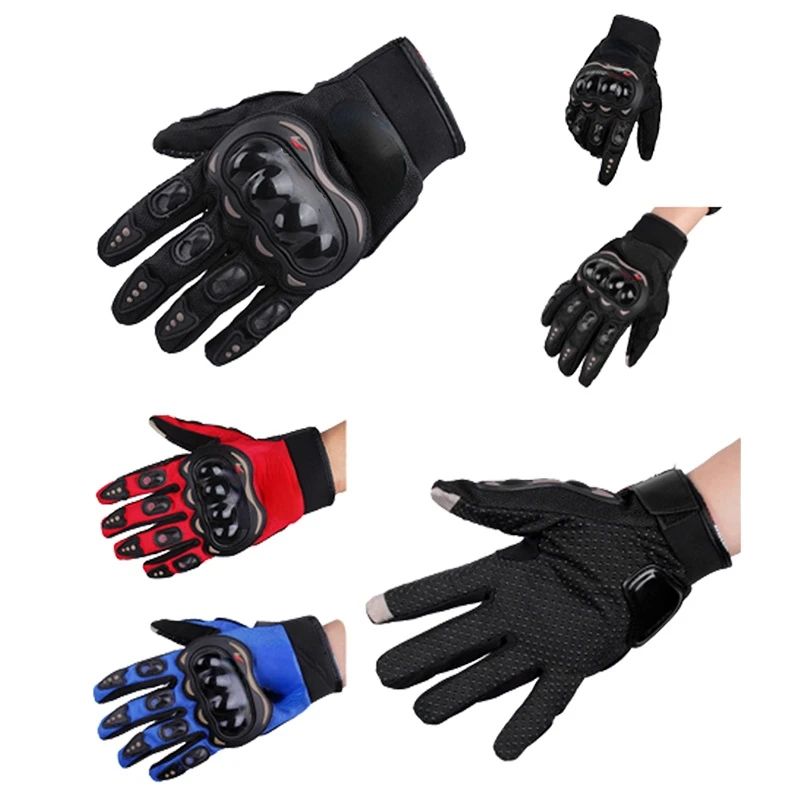 Guantes de motocicleta para hombre, guantes de carreras con dedos cerrados transpirables para deportes al aire libre, conducción en bicicleta cruzada