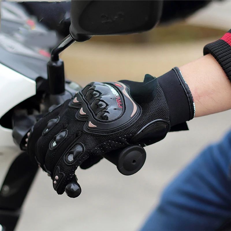 Guantes de motocicleta para hombre, guantes de carreras con dedos cerrados transpirables para deportes al aire libre, conducción en bicicleta cruzada