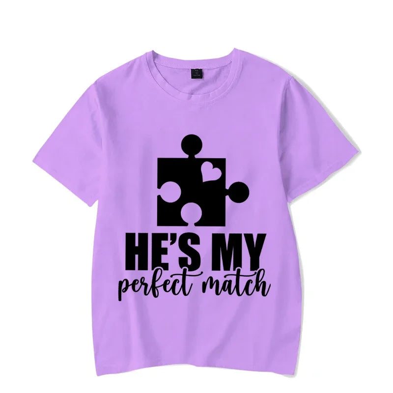 "She's My Perfect Match" Unisex T-Shirt, Short Sleeve T-Shirt 