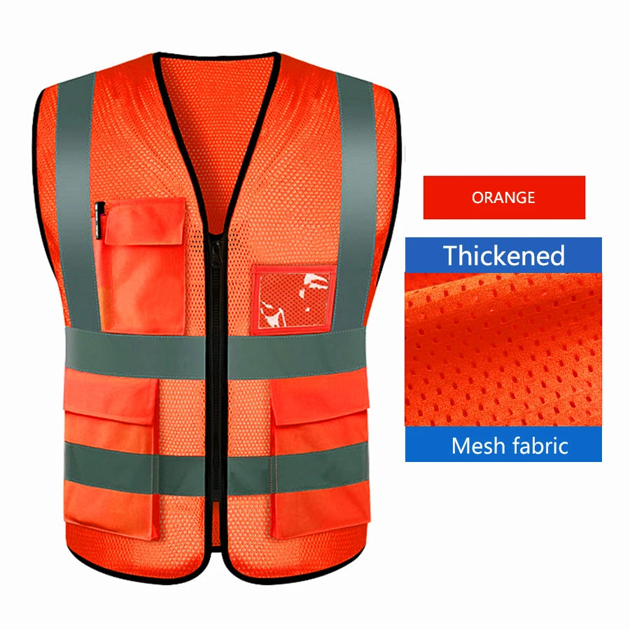 Chaleco de seguridad reflectante de alta visibilidad, chalecos reflectantes de seguridad ajustables, tráfico nocturno al aire libre para correr, ciclismo y Deportes