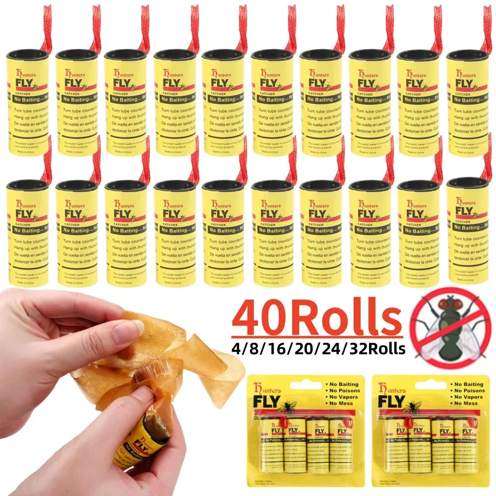 Papel adhesivo desechable para moscas, trampa para insectos, Control de plagas,