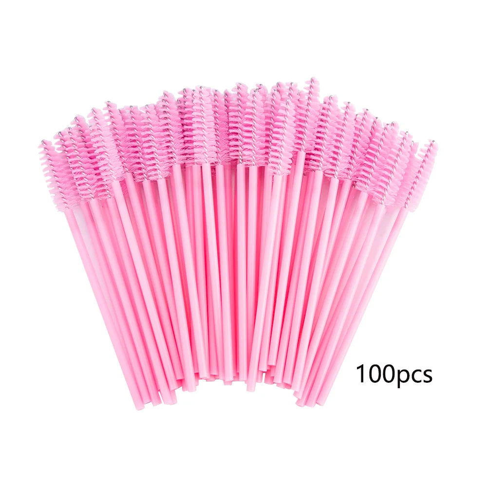 Disposable Mascara Wands Eyelash Applicator Brush Spoolies for Ext 