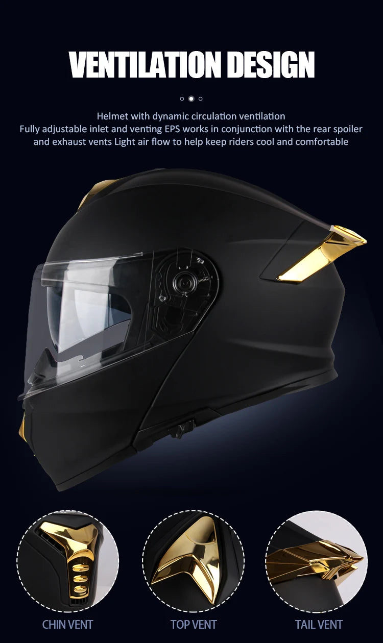 Uchoose Motorcycle Full Face Helmets Crash Protective Gear 