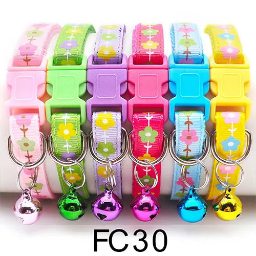 Adjustable Cat Collar with Bell Puppy Kitten Collar Wholesale 