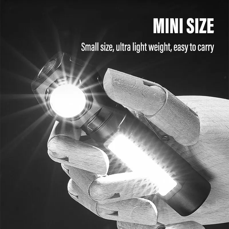 Rechargeable Super Bright LED Headlamp with COB XPE Beads and Back Magnet