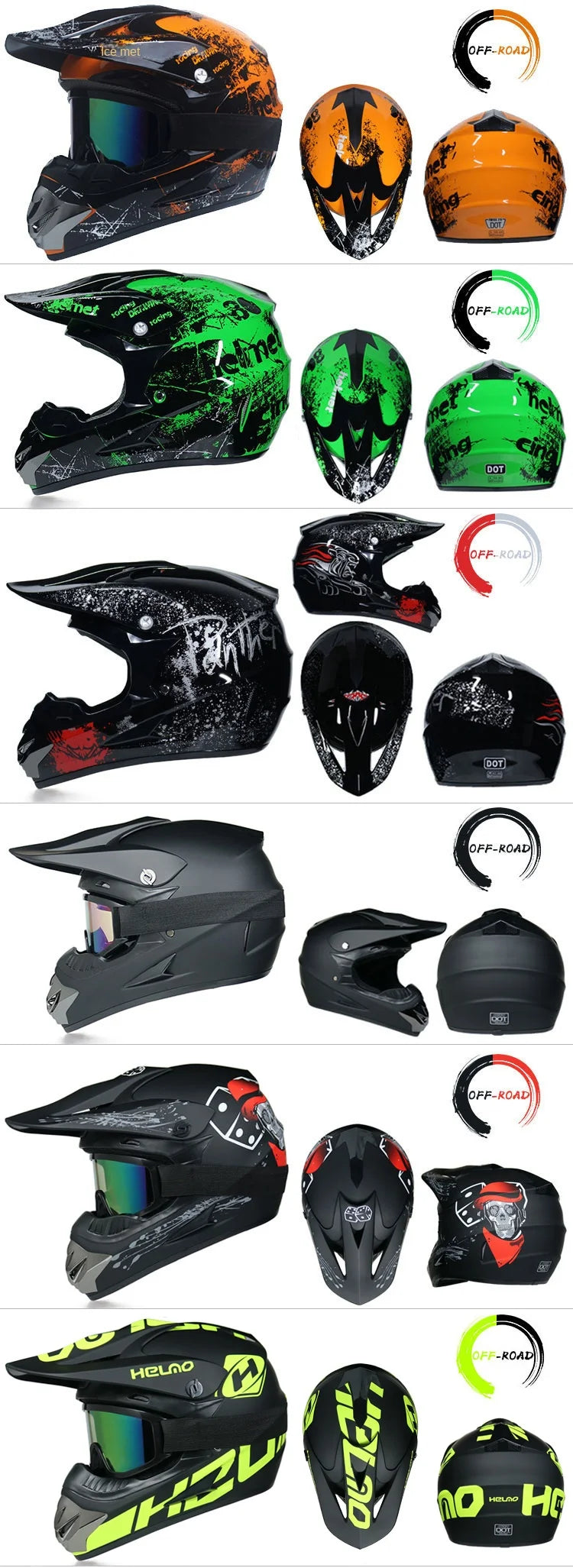 Free shipping 3 pieces of motorcycle helmet gift off-road helmet for boy