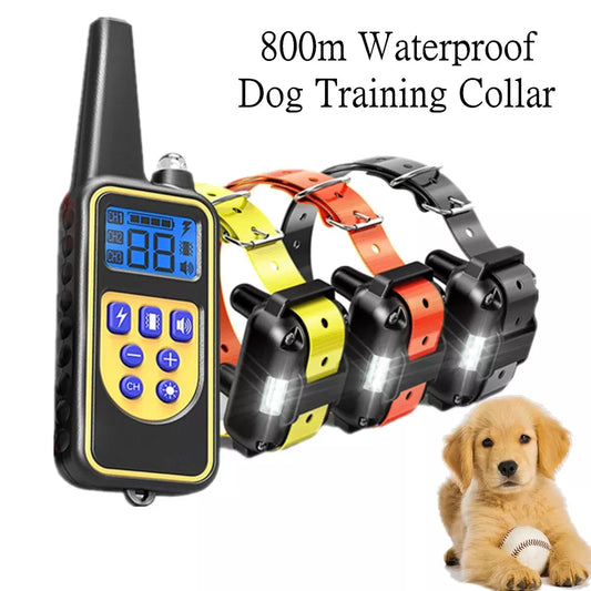 Electric Dog Training Collar Waterproof Dog Bark Collar Pet with Remote Control