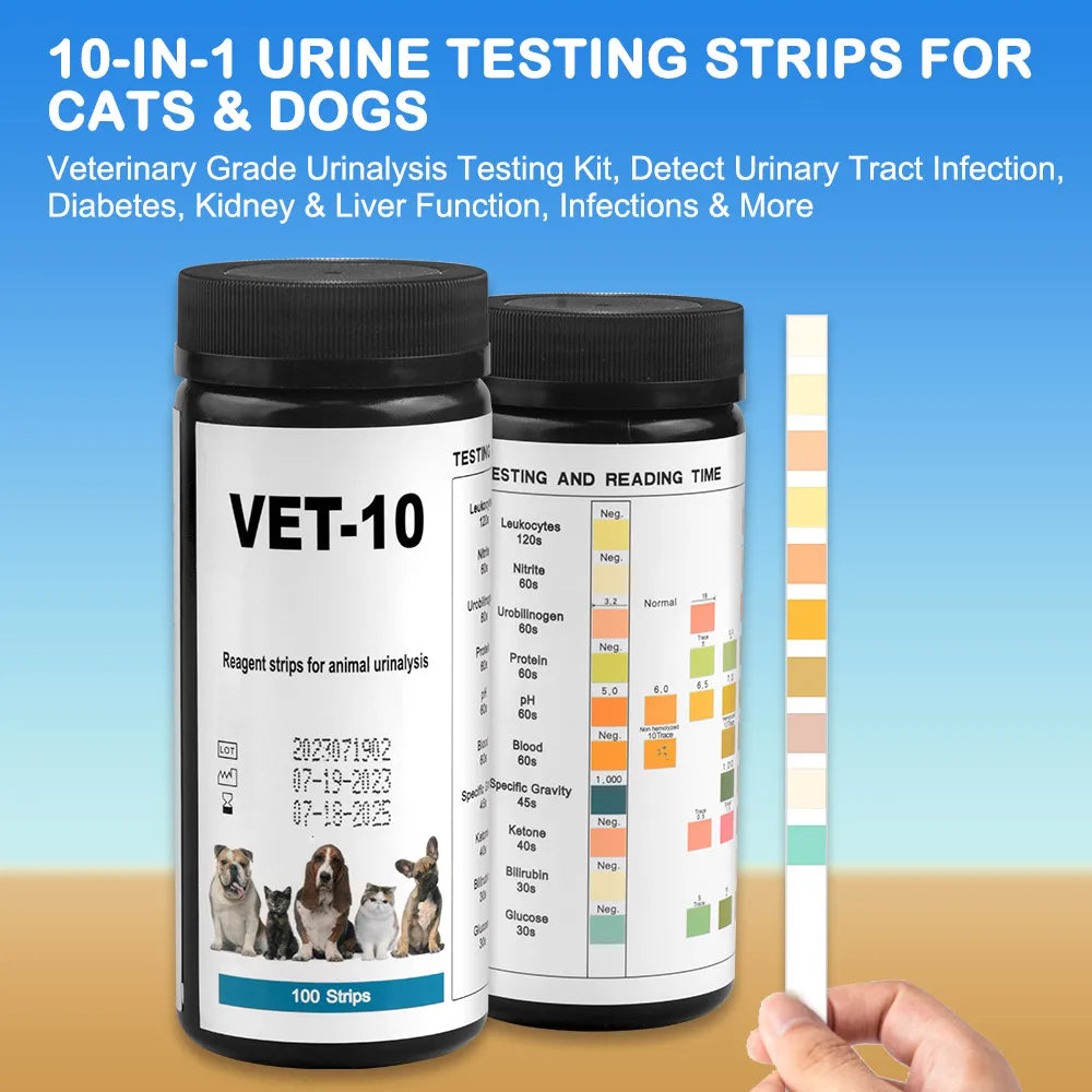 Urine Test Strips for Cats and Dogs, UTI Test Kit for Cats and Dogs 