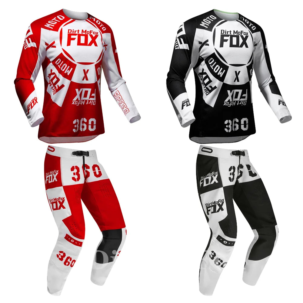 Dirt MoFox Motocross Racing Clothing Set Motorcycle Jersey and Pants 