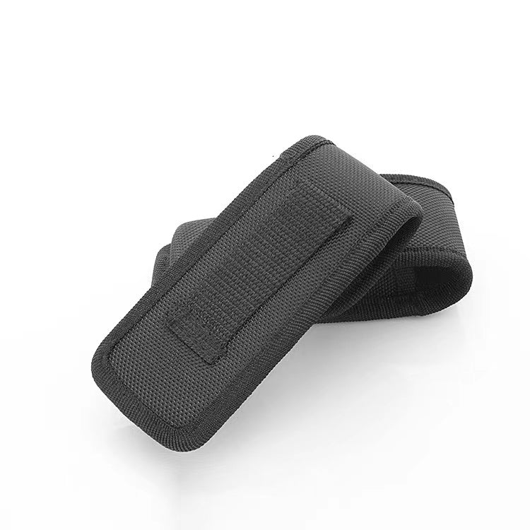 Funda negra plegable para guardar cuchillos, bolsa con alicates, cinturón de nailon, bolsillo de transporte, soporte para linterna, paquete de cintura