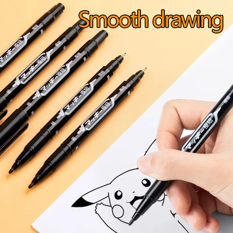 Double-sided waterproof permanent marker pens, double-sided marker pens co