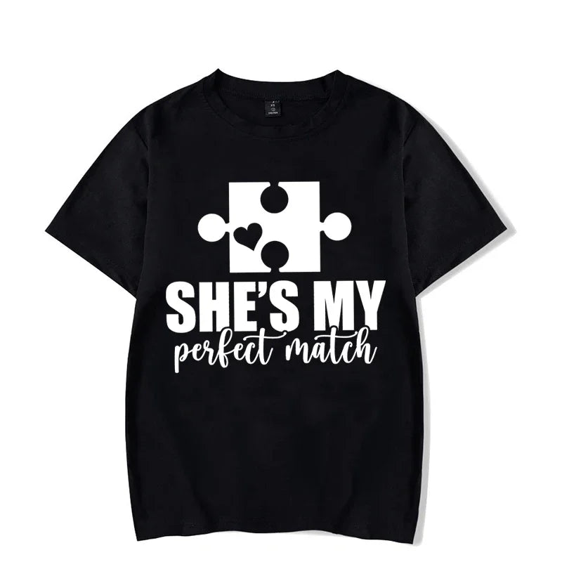 "She's My Perfect Match" Unisex T-Shirt, Short Sleeve T-Shirt 