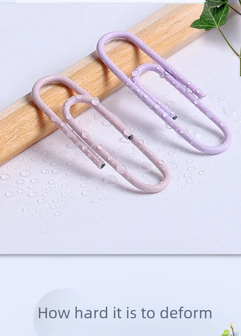Clips de papel coloridos, hebilla pequeña en forma de U, suministros de oficina