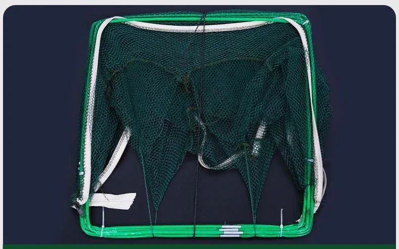 Malla para red de pesca/aparejos/jaula plegable, recogedor de cangrejos, red de pesca, cangrejo, cangrejo, camarones, fusión, alquillas, trampas de pesca