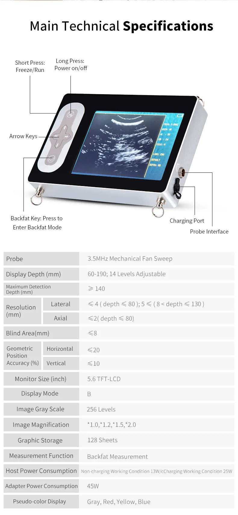 Portable Veterinary Ultrasound Scanner for Dog Cat Livestock Cow ce 