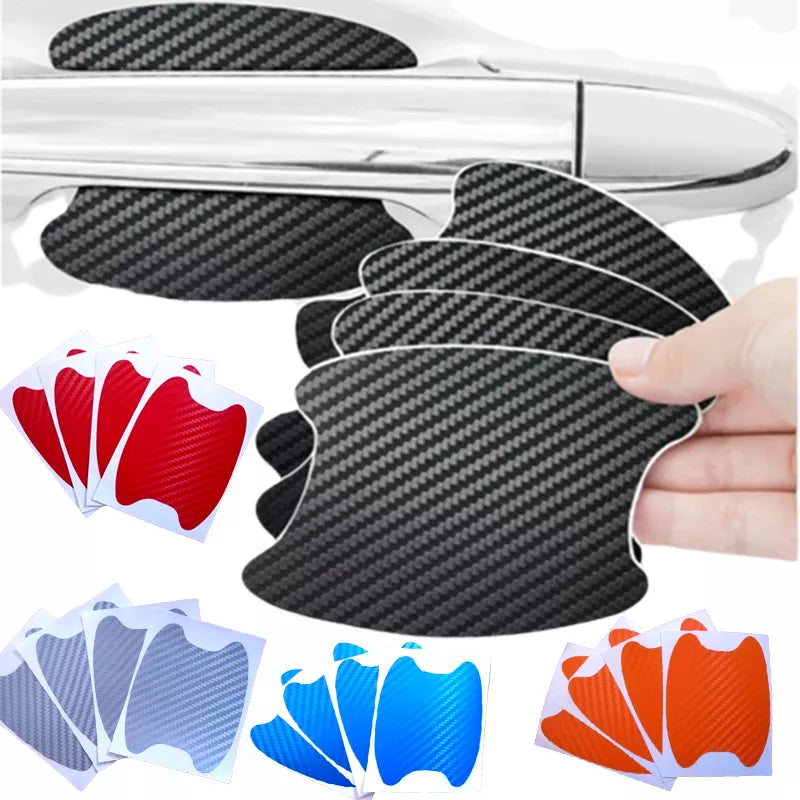 Car Door Handle Anti Scratch Stickers Carbon Fiber Protector 