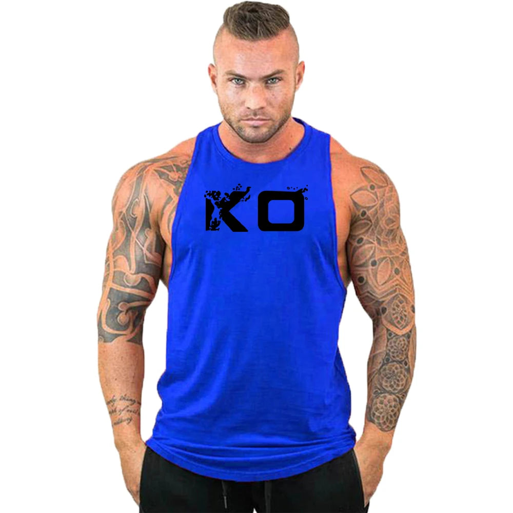 Men's Cotton Sleeveless Shirt Workout Tank Tops 