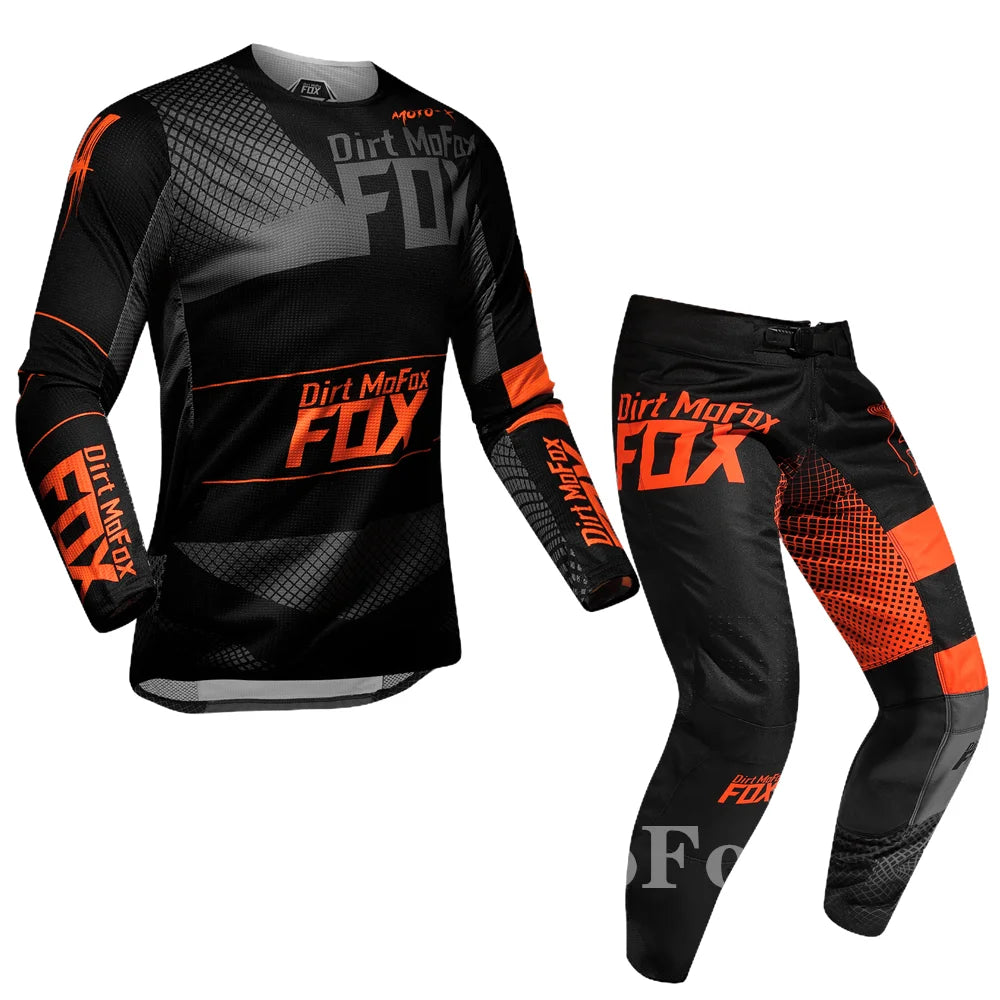 Dirt MoFox Motocross Racing Clothing Set Motorcycle Jersey and Pants 