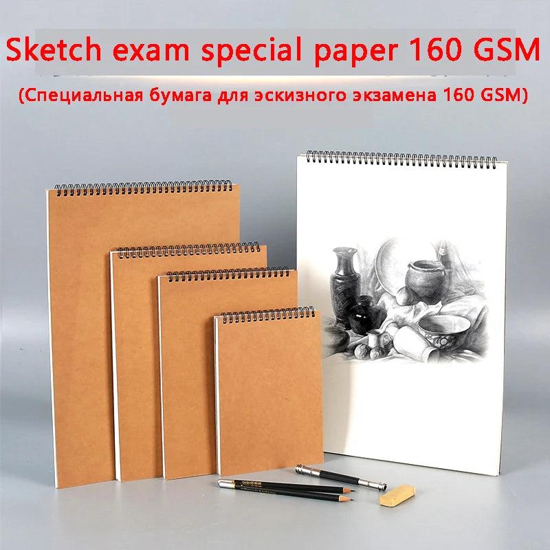 Cuaderno de bocetos profesional de papel grueso en espiral, cuaderno de arte, su