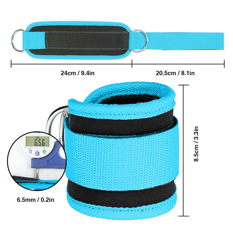 Cable Ankle Straps Double D Ring Ankle Cuffs for Training 