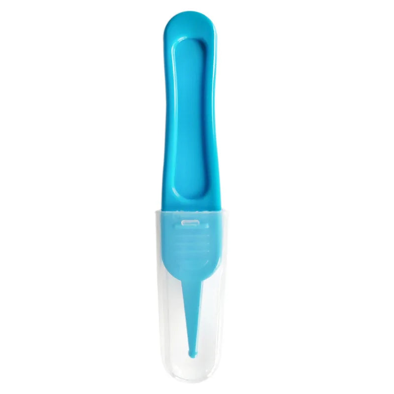 Pinza de cabeza redonda para limpieza del ombligo de la nariz del bebé, cuidado de seguridad para niños, pinzas infantiles, limpiador Nasal de oreja, pinzas de limpieza, herramientas, 1PC