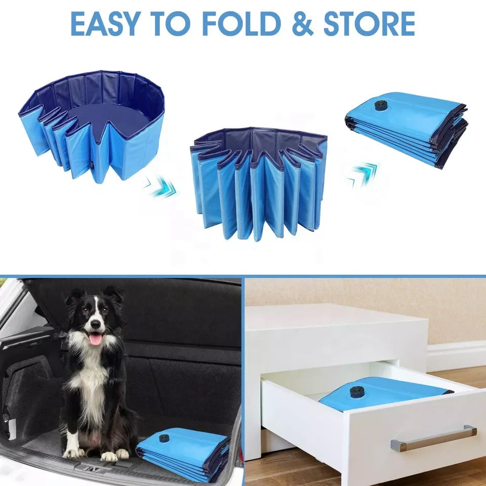 Piscina plegable para perros, bañera para mascotas, accesorios para mascotas