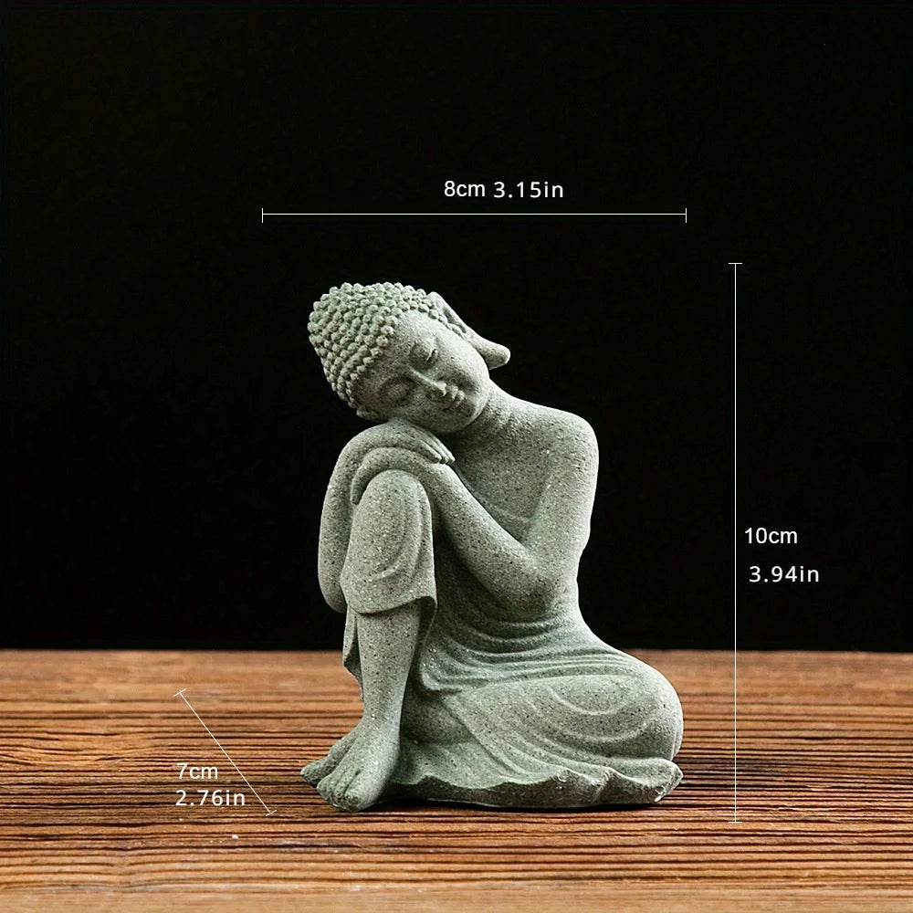 Estatua de Buda para decoración de pecera, Mini estatuilla de budismo, adorno d