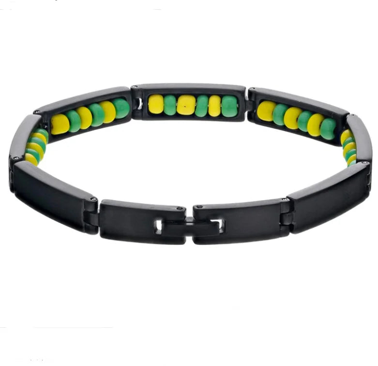 Unisex Green Color Stainless Steel Bracelet for Men Women 