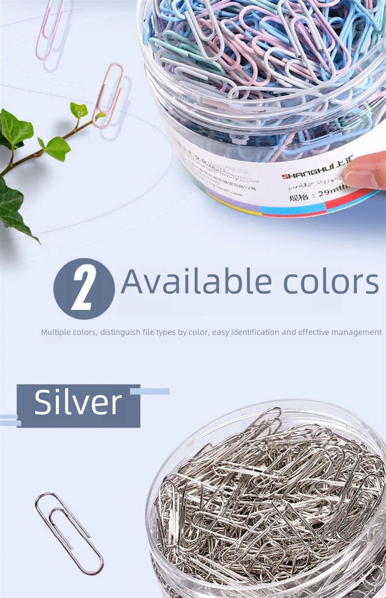 Colorful Paper Clips Small U-Shaped Buckle Office Supplies