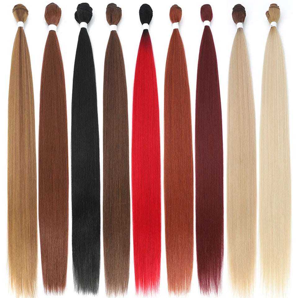 Natural Hair Salon Straight Bone Hair Extensions Fiber 