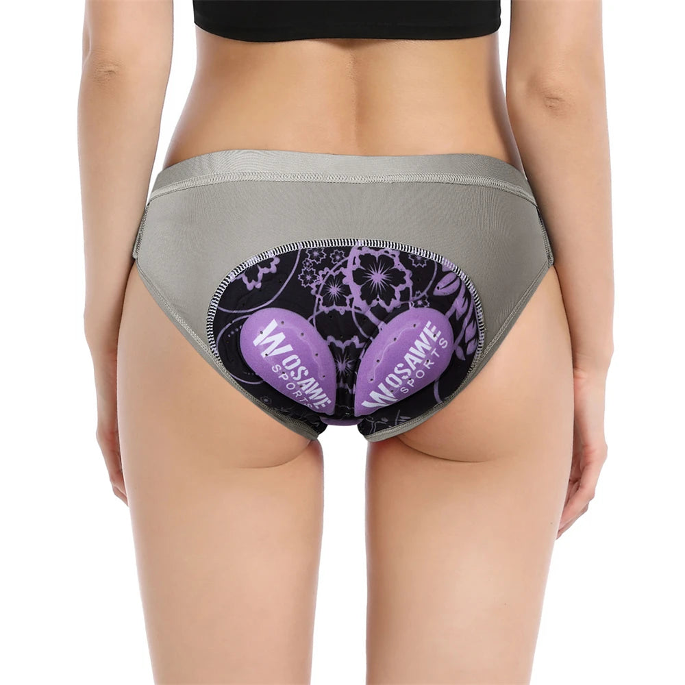 WOSAWE-pantalones cortos de ciclismo para mujer, ropa interior transpirable con