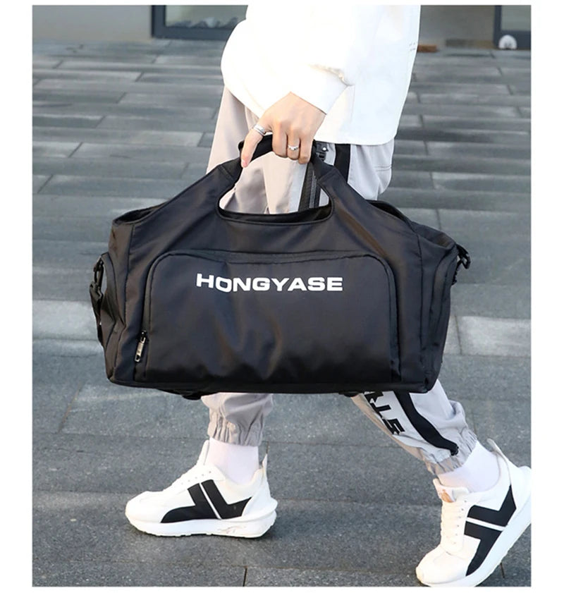 Bolsa deportiva de gimnasio para hombre, bolso de viaje para Fitness, bolsillo para zapatos, equipaje, bolso de mano impermeable, bolso de hombro para fin de semana al aire libre