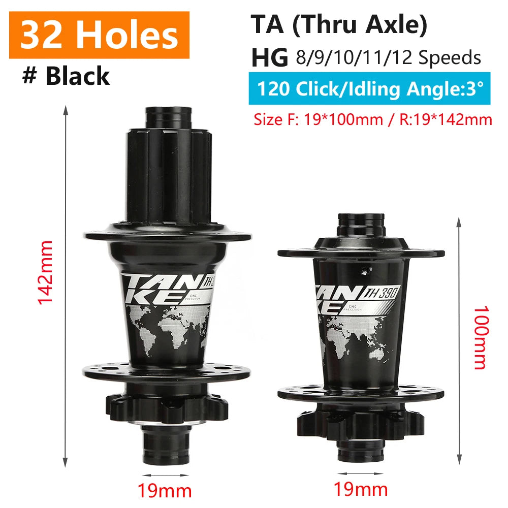 TANKE Mountain Bike Disc Brake Hub Front Rear Hubs