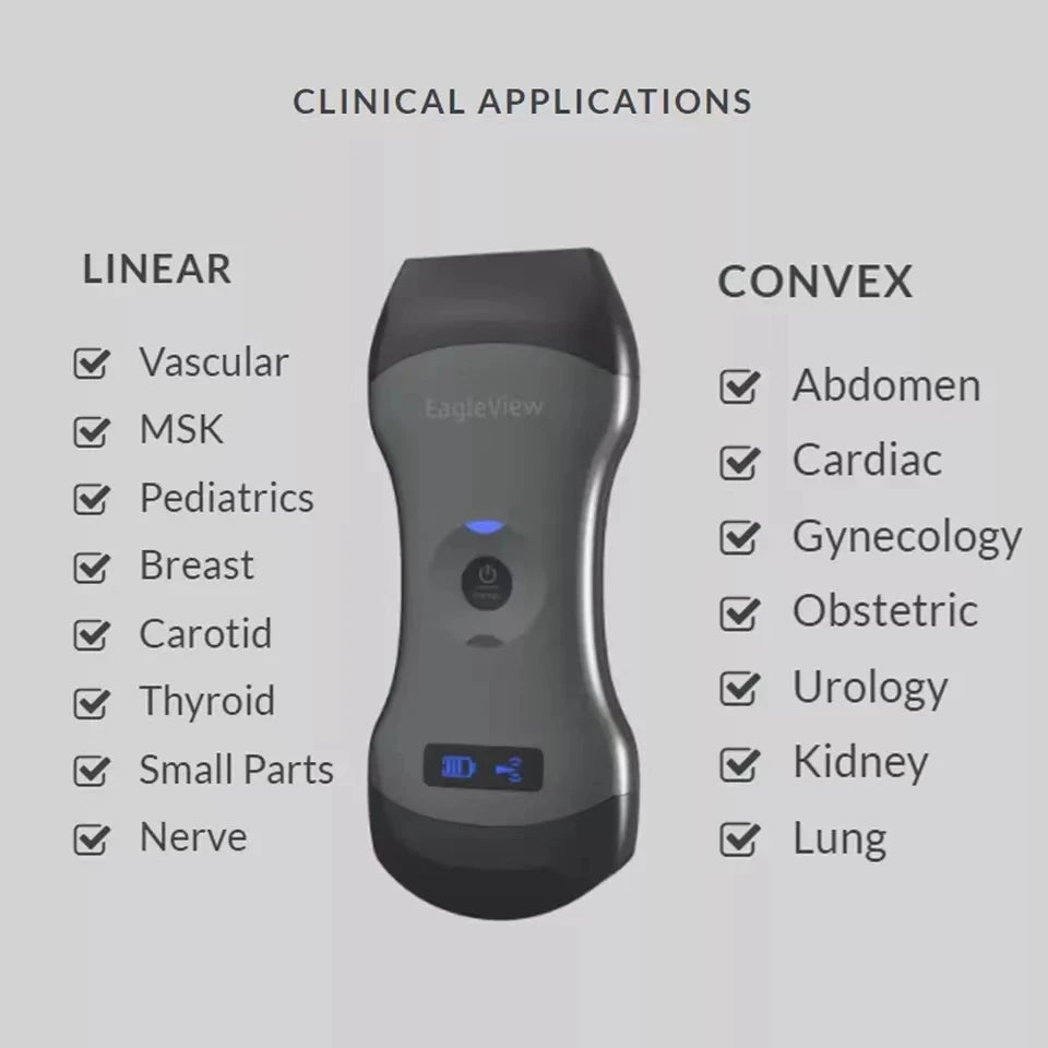 Doppler-escáner USB de fisioterapia de rehabilitación Vascular, ultrasonido de mano inalámbrico, doble lineal para diagnóstico de cuerpo completo