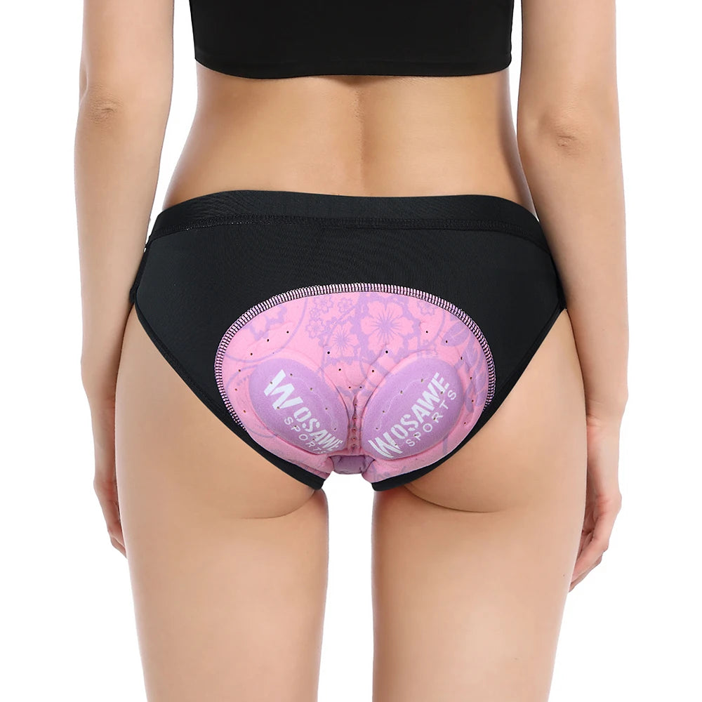 WOSAWE-pantalones cortos de ciclismo para mujer, ropa interior transpirable con