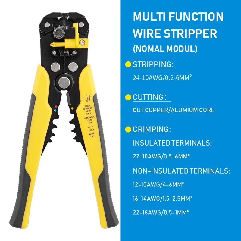 Adjustable Automatic Cable Crimper Multifunctional Wire Stripper Pliers 