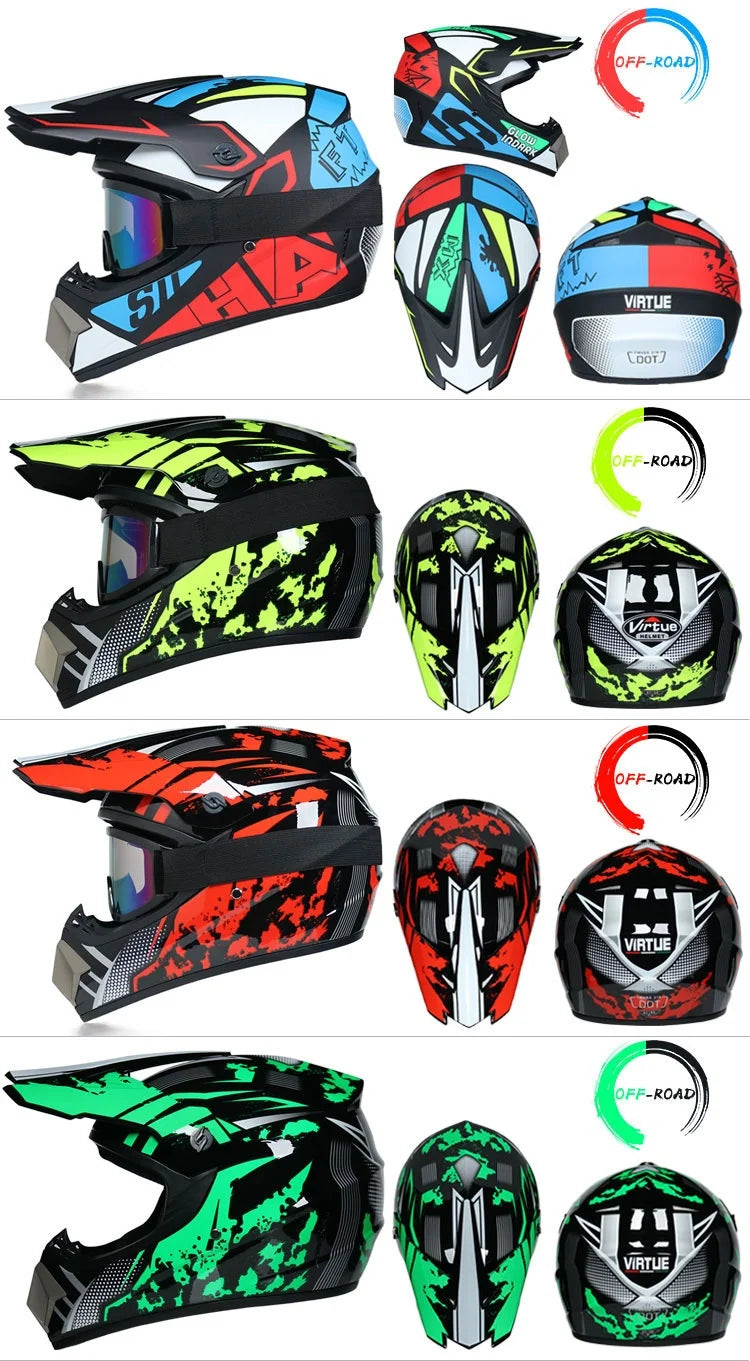 Free shipping 3 pieces of motorcycle helmet gift off-road helmet for boy