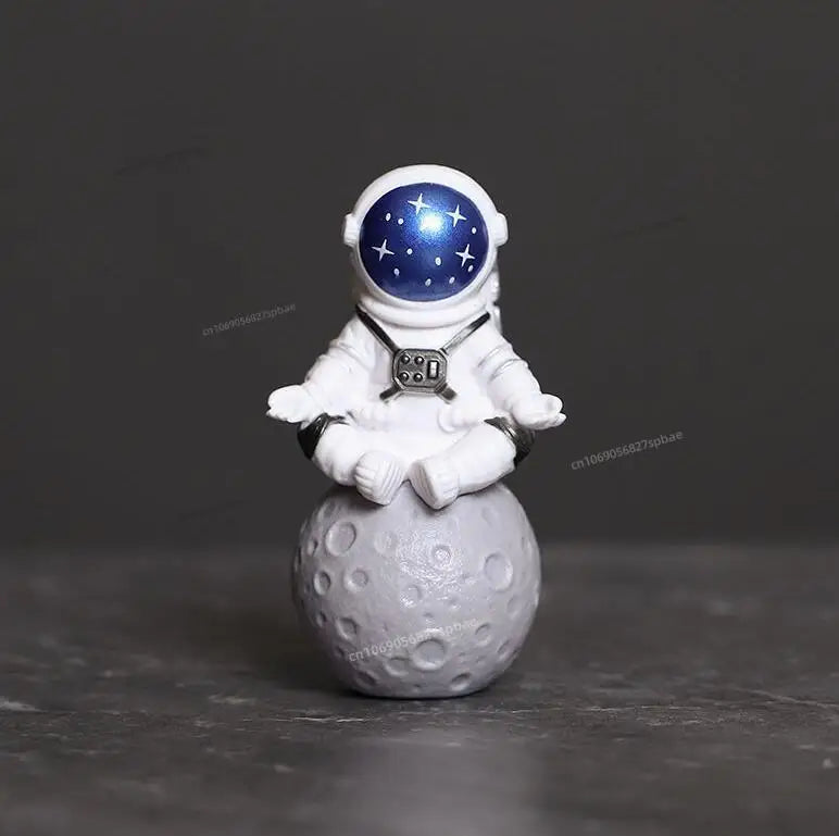 Figura de astronauta de 4 piezas para niños, escultura de astronauta, juguete educativo para escritorio, decoración del hogar, modelo de astronauta para regalo