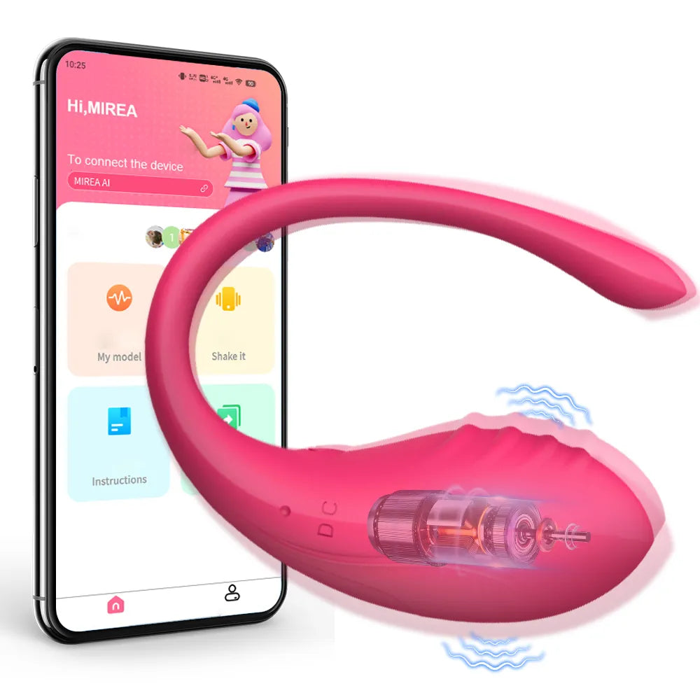 Vibrador inalámbrico con Bluetooth para mujer, estimulador de clítoris, huevo