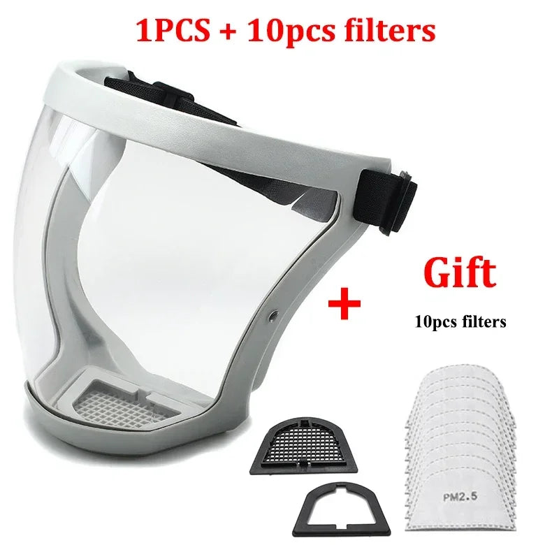 Full Face Protection Mask for Work Transparent Facial Protector 