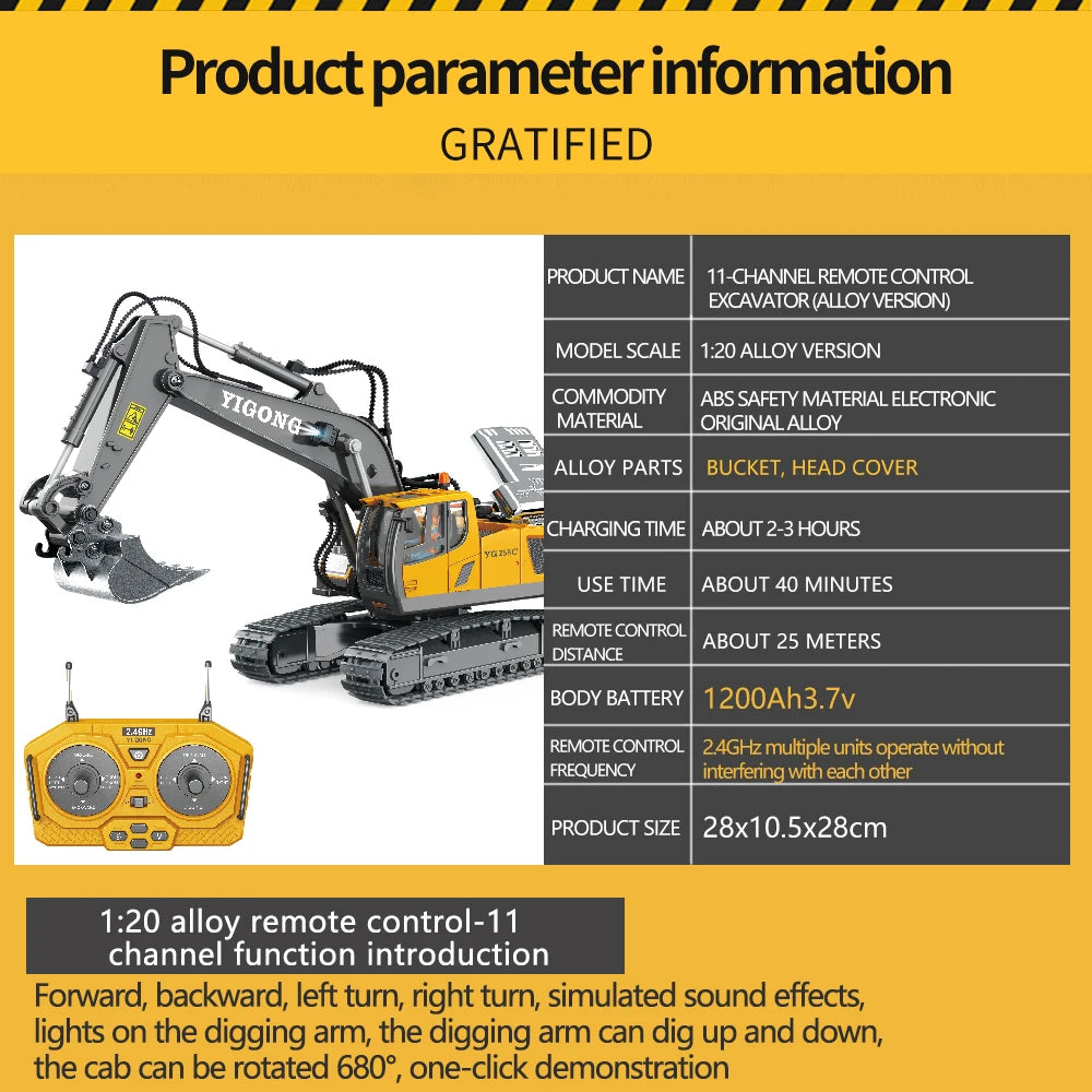 2.4G Remote Control Excavator Engineering Vehicle Truck Truck 