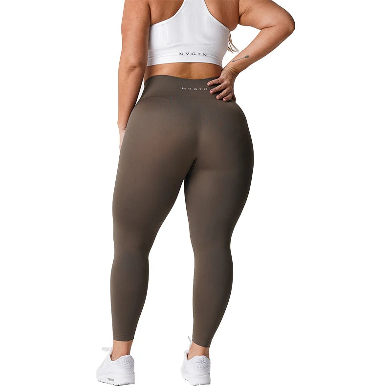 NVGTN-mallas sin costuras para mujer, pantalones de Yoga de cintura alta, ropa de gimnasio, mallas de LICRA suaves para entrenamiento, trajes de Fitness