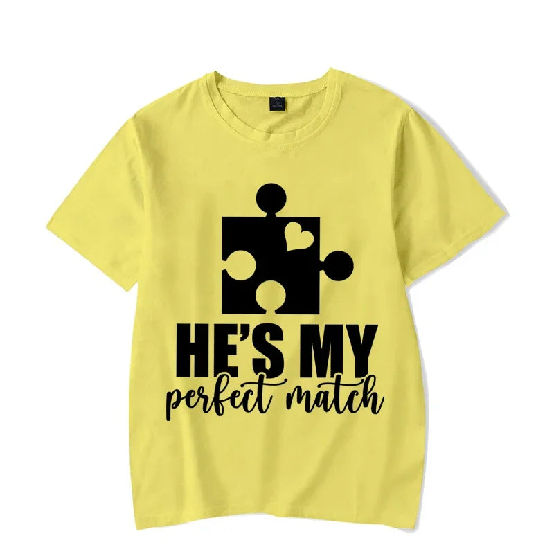 "She's My Perfect Match" Unisex T-Shirt, Short Sleeve T-Shirt 